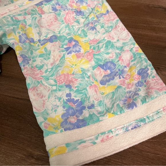 Vintage Retro 80s Floral Wrapper Robe - Picture 6 of 6